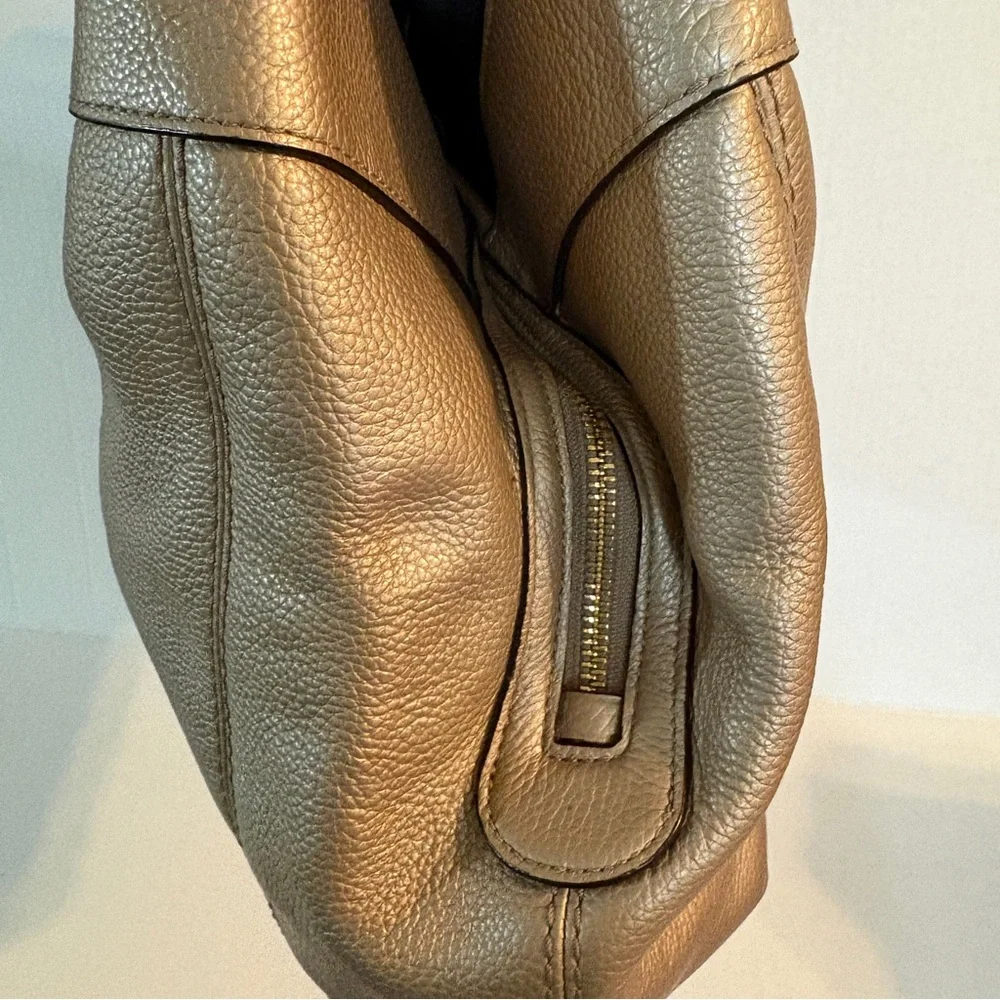 Coach Lexy Platinum Triple Compartment Shoulder Bag Purse Gold Hardware - Picture 6 of 16